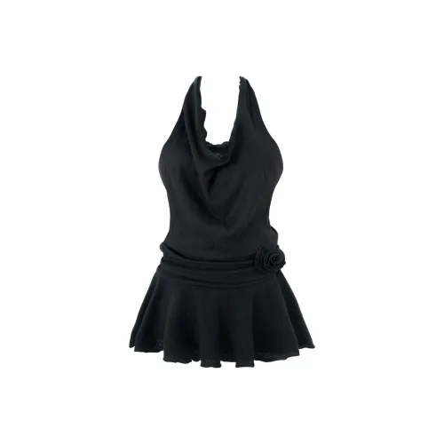 CHARM GLOW Без рукавов Платье Женское Черное