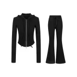 Black Set (Coat + Pants)  
Черный комплект (Пальто + Брюки)
