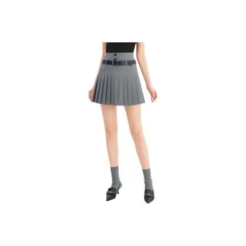 JORYAweekend Повседневные короткие юбки Женские Светло-серый