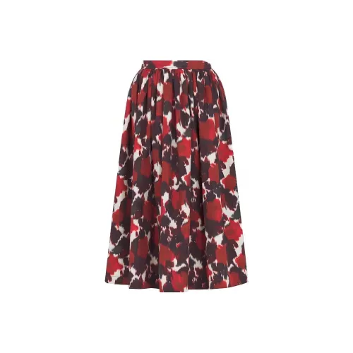 DIOR FW23 Повседневный Длинный Юбка Женские Красный