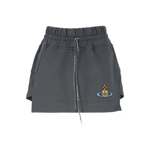 Vivienne Westwood Серые Женские Повседневные Короткие Юбки