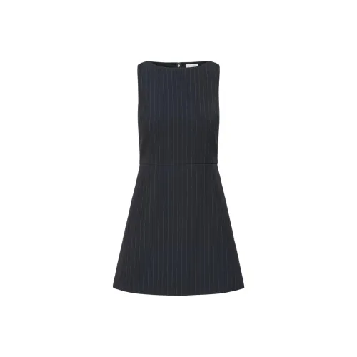 ARITZIA BABATON Bond Платье Без рукавов Платье Женские Blk Strp DK Nt Nvy Темно-синий