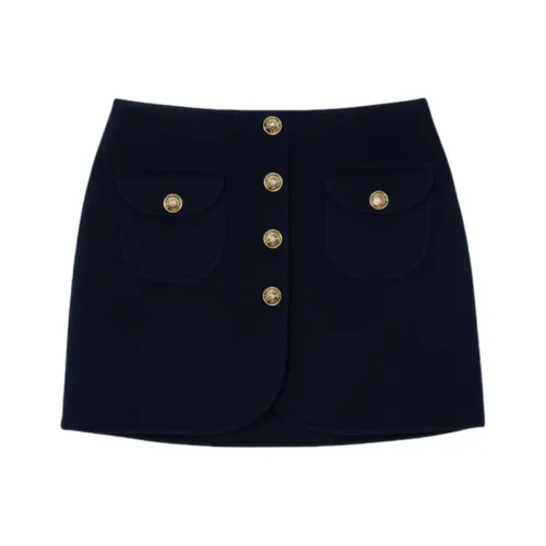 Sandro Повседневные короткие юбки Женские Темно-синий