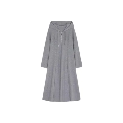 SHIRAN Длинное платье с длинными рукавами женское серое