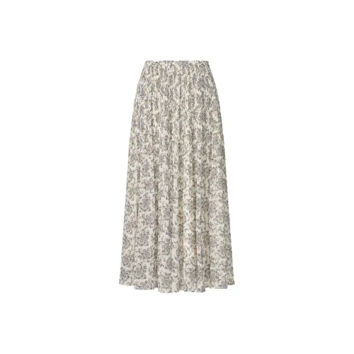 UNIQLO x Clare Waight Keller Повседневный Длинный Юбка Женская Айвори