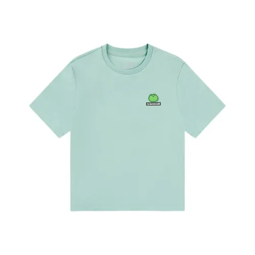 QIAODAN x FUKILAND T-рубашка Светло-небесно-голубая Детская