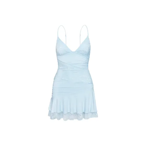 PRINCESS POLLY Любовь IS ALIVE Кружево Мини Платье Slip Платье Женские Синий Синий