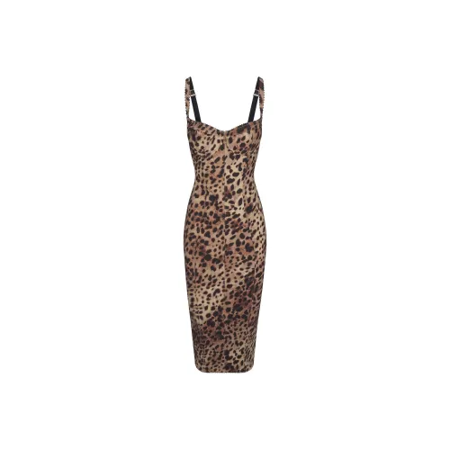 Skims DOLCE&GABBANA Collaboration Леопардовый принт Женские Слиплатья