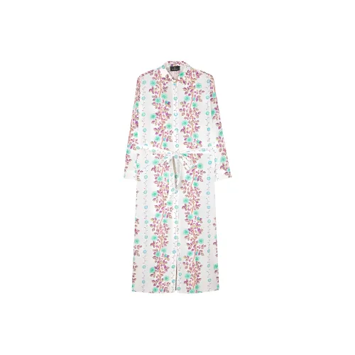 ETRO Длинное платье с длинными рукавами женское бежевый