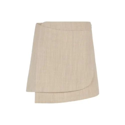 FENDI Бежевые Женские Повседневные Короткие Юбки