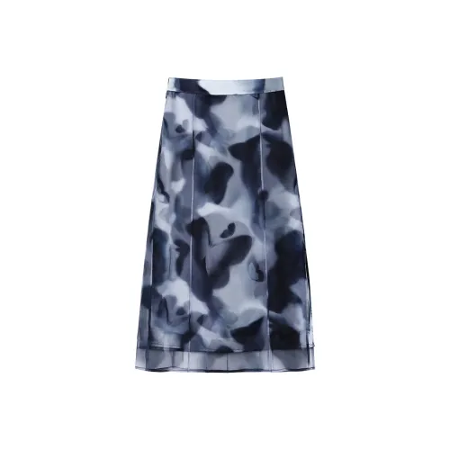 THE SEA LIFE Повседневный Длинный Юбка Женская Haze Синий