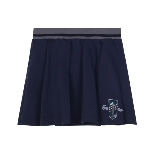 BEERBRO Темно-синие Женские Повседневные Короткие Юбки