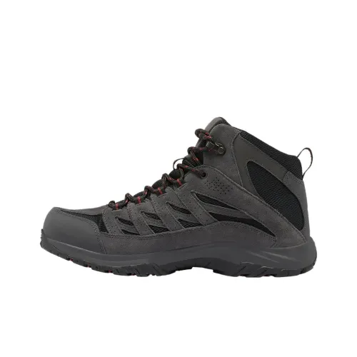 Columbia Crestwood Slip-Resistant Abrasion-Resistant Low Top Hiking Shoes Men's Gray Колумбия Crestwood Slip-Resistant Abrasion-Resistant Низкий Топ Походная обувь Мужская Серый