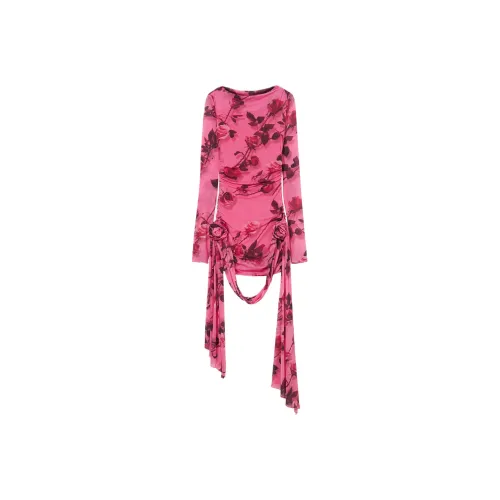 Blumarine Фуксия Женские Длинные Платья с Рукавами