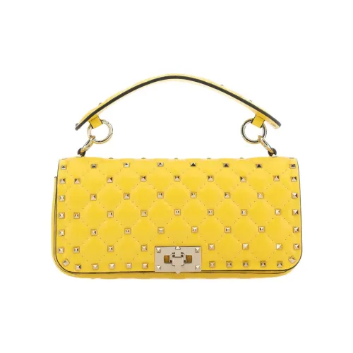 Valentino GARAVANIRockstud Телячья кожа Сумка через плечо Сумка Женская Желтая