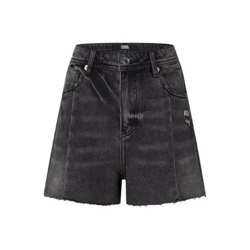KARL LAGERFELD Джинсовые шорты Женские Черные