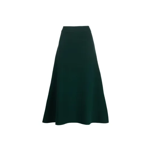 JIL SANDER Зеленая Женская Повседневная Длинная Юбка
