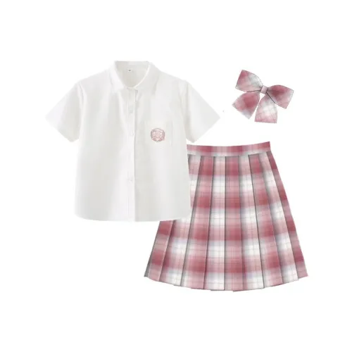 Dulading Плиссированная юбка UNIFORM Комплект Женский Розовый