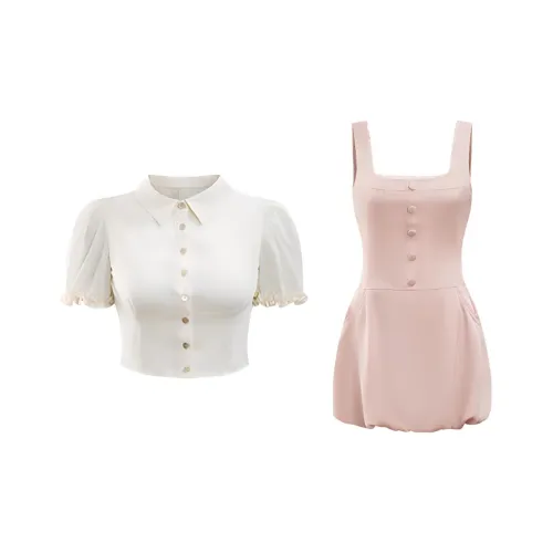 Комплект с юбкой DATIANXIN женский оранжево-розовый