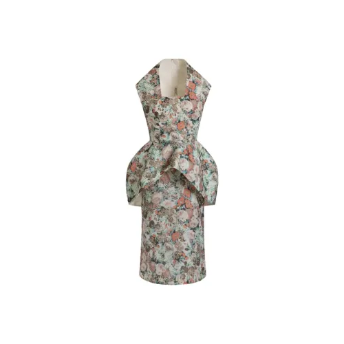 BALLY SS25 Без рукавов Платье Женское Светлый Бежевый