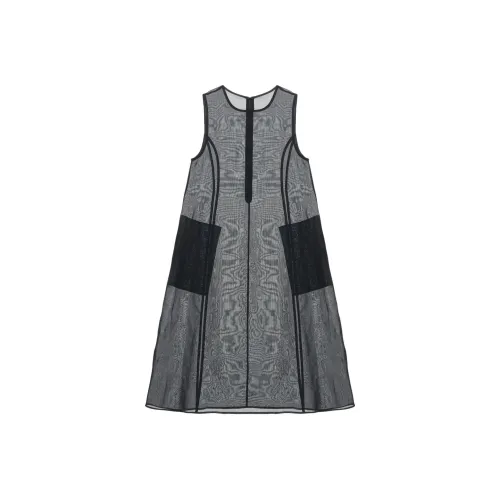 AMOMENTO Без рукавов Платье Женское Черное