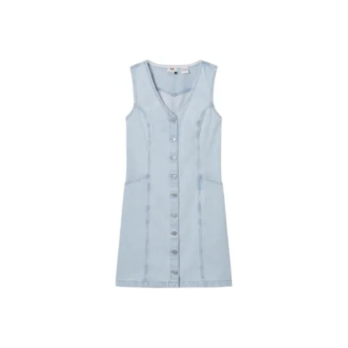 Levis Светло-синий Женские Платья без рукавов