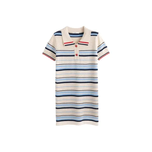 Tonlion Короткий рукав Платье Женское