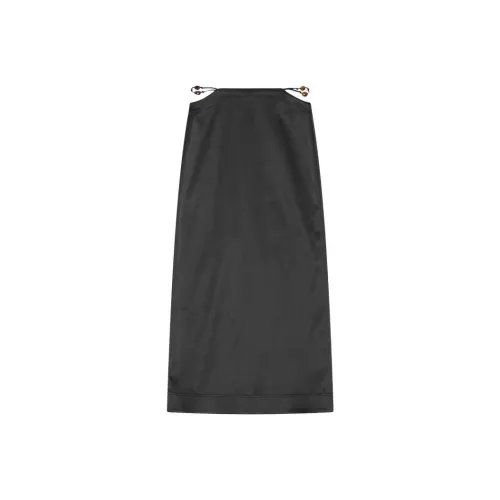 GANNI Повседневный Длинный Юбка Женская Черная