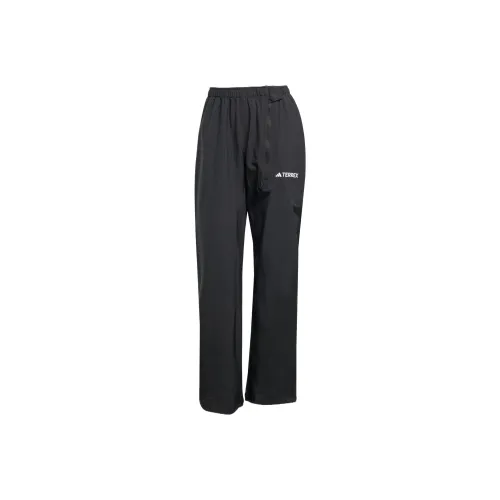 Adidas Terre MULTI Два слоя Дождь Joggers CLIMAPROOF Ветрозащитные штаны Женские Черные