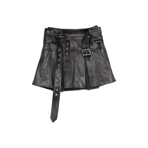 A21 Повседневные короткие юбки Женские Темный кофейный Зеленый