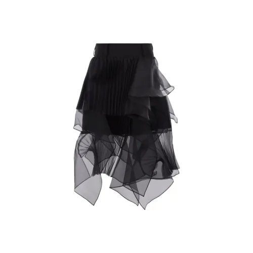 sacai Черная Женская Повседневная Короткая Юбка