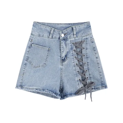 Garbege Синие Женские Джинсовые Шорты