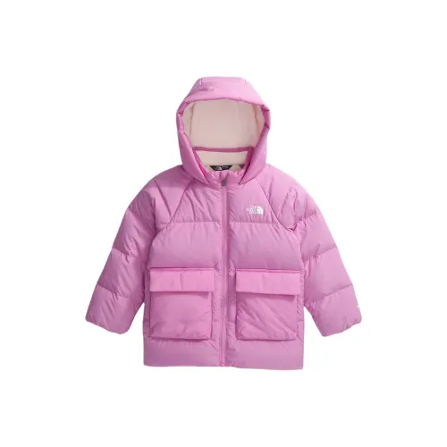 The North Face FW24 Северный пуховый хлопковый пуховик розовый для детей 3-7 лет