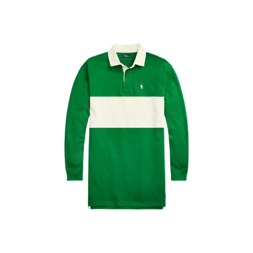 Polo Ralph Lauren SS24 Длинное платье с длинными рукавами женское SLOPE зеленый