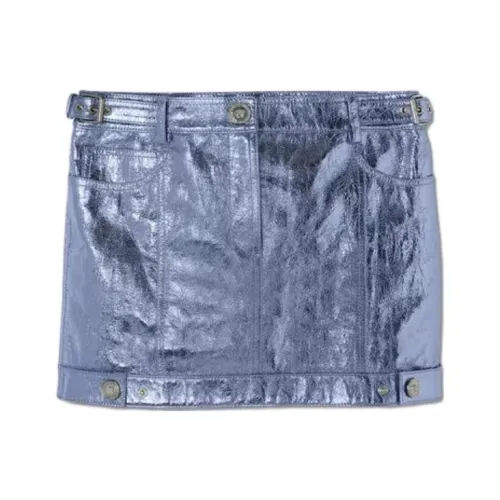 VERSACE Повседневные короткие юбки Женские Синие