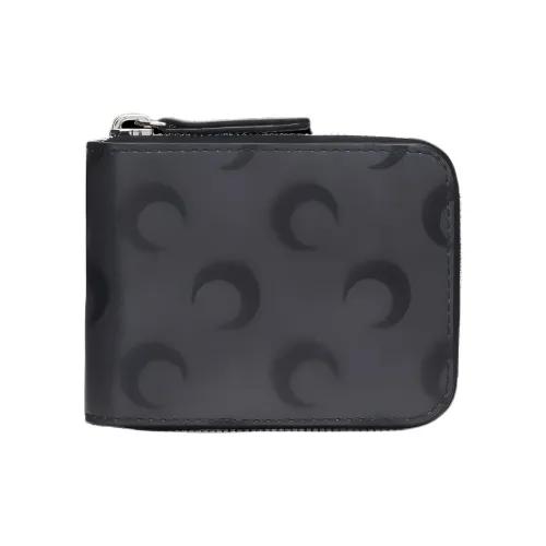 Marine Serre Кожа Кошелек Мужской Темно-Серый