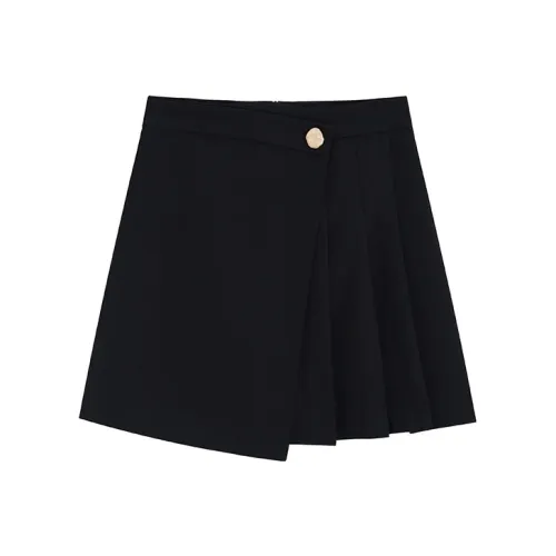 Garbege Черная Женская Повседневная Короткая Юбка