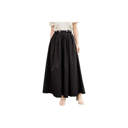 Like The Age Of Water Повседневный Длинный Юбка Женские Черный
