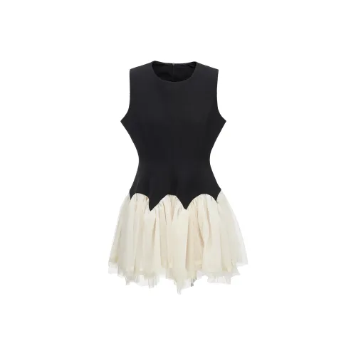 FINDSME GAGA Без рукавов Платье Женское Абрикосовое