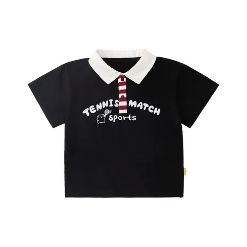 Toot Toot Home Поло Черное для детей 3-7 лет