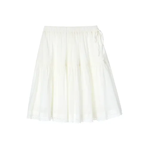 LOLOLSTORE Белая Женская Повседневная Короткая Юбка
