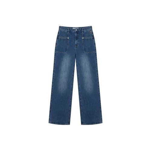 Teenie Weenie Джинсы Женские Средне-голубой