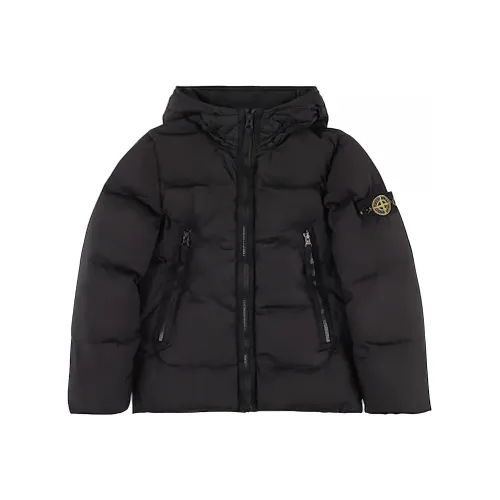 STONE ISLAND Черный Kids Утеплённые куртки