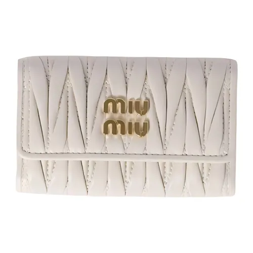 MIU MIU Sheepskin Key Pouch Женские Белые