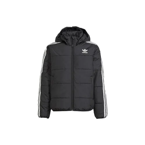 Adidas Originals Хлопковый пуховик Adicolor Куртка Черный Детский