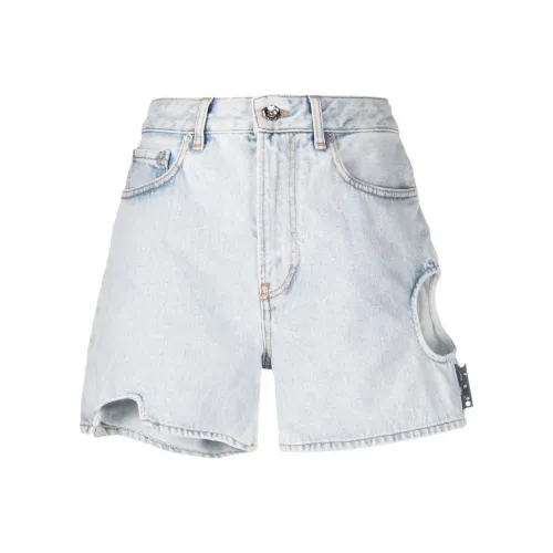 Off Белый Светло-Синий Женские Джинсовые Шорты