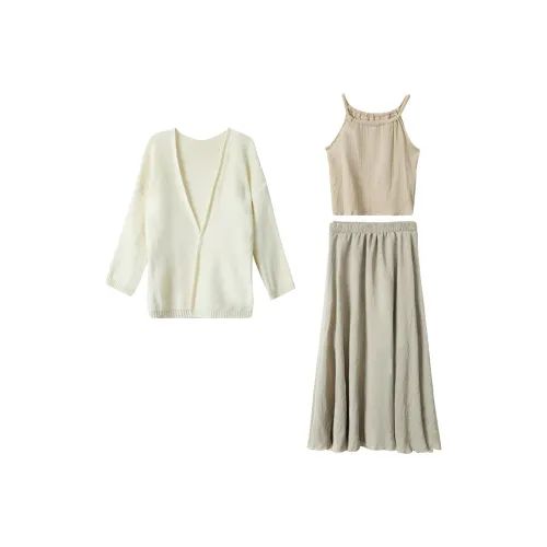 EIDOLON GRAIN Комплект с юбкой Женская Белая + Молочный Хаки