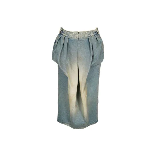 Maison Margiela Джинсовые короткие юбки Женские Blue