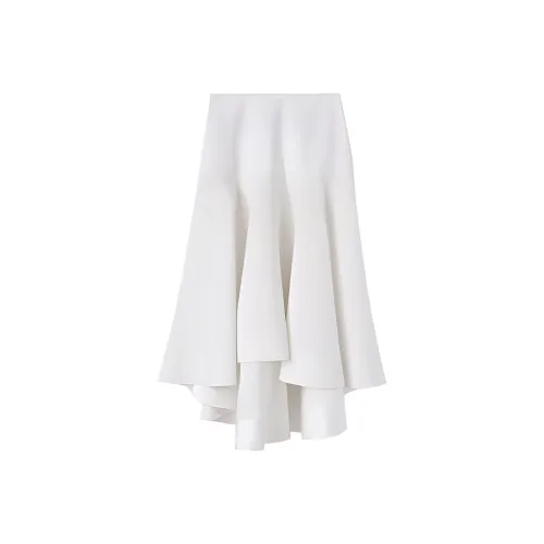 JIL SANDER Оптический белый Женские Повседневные длинные юбки