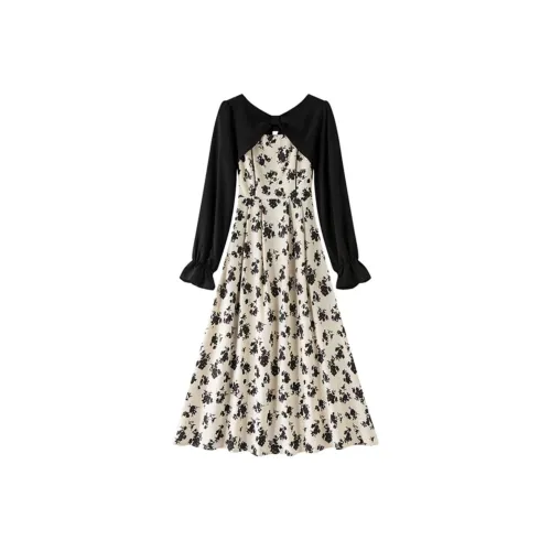 KEAB Длинное платье с длинными рукавами женское цвет на изображении